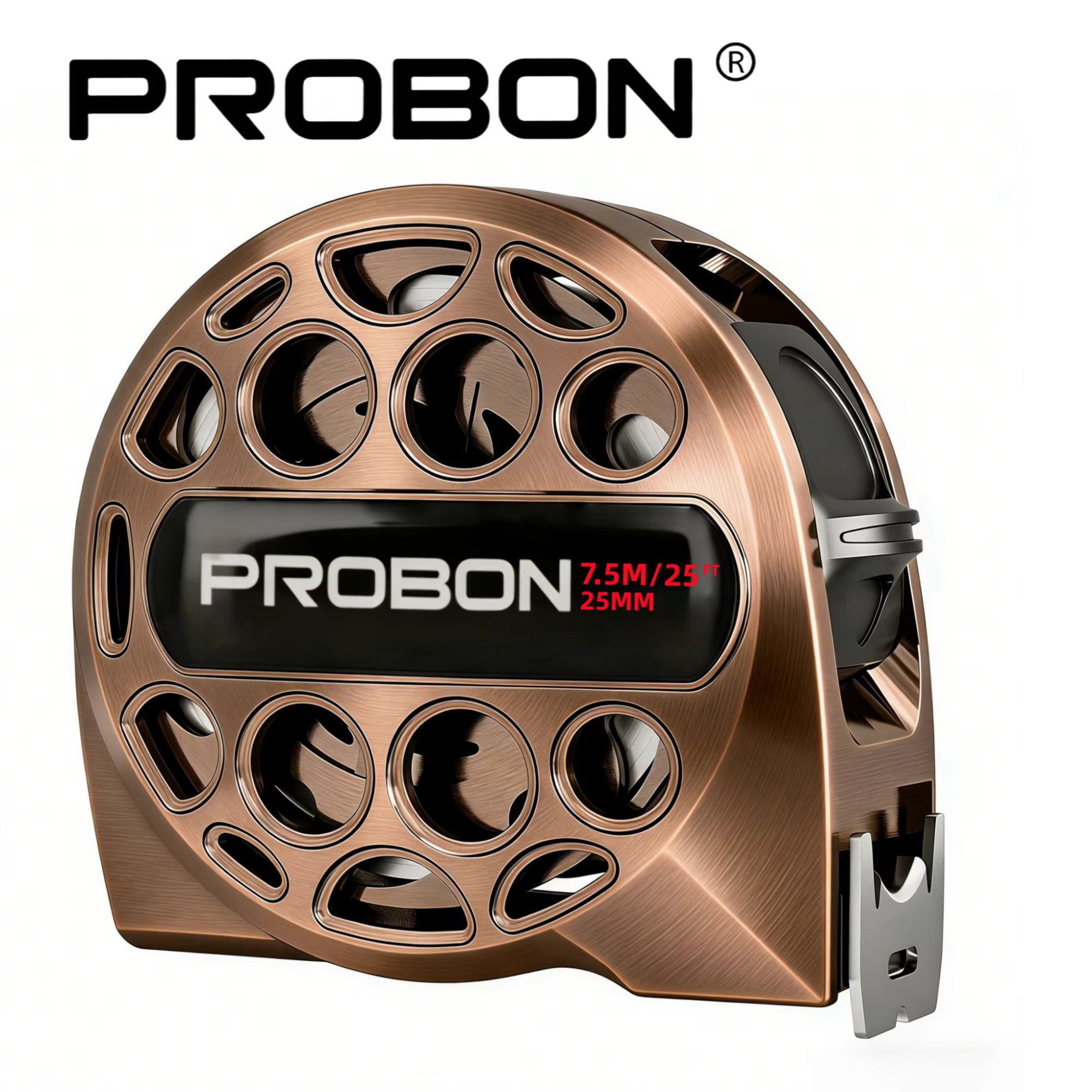 PROBON Mètre Ruban en Cuivre Antique - Étanche, Double Système Métrique/Impérial, Haute Précision, R