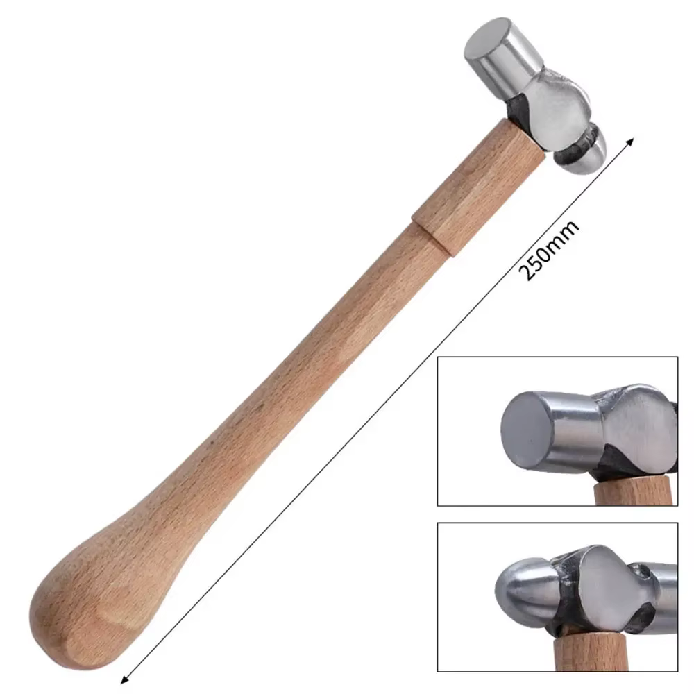 Marteau exécutif avec manche en bois pour forgeron, outil de bricolage, artisanat de bijoux, métal d