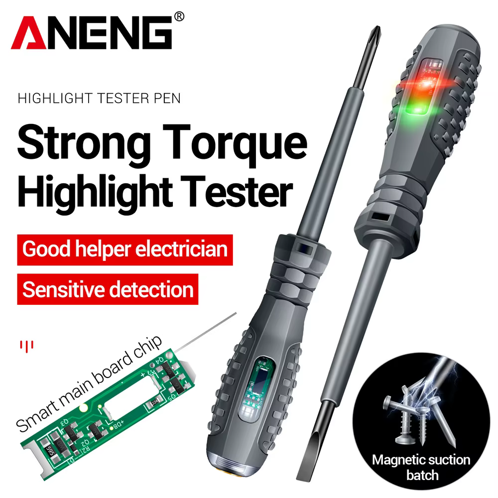 ANENG B05 mot/tournevis croisés indicateur d'ampoule néon compteur stylo électrique isolé électricie