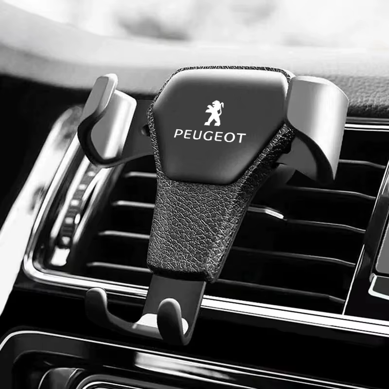 Porte-clés pour hommes en cuir de qualité supérieure pour Peugeot – Compatible avec la clé à distanc