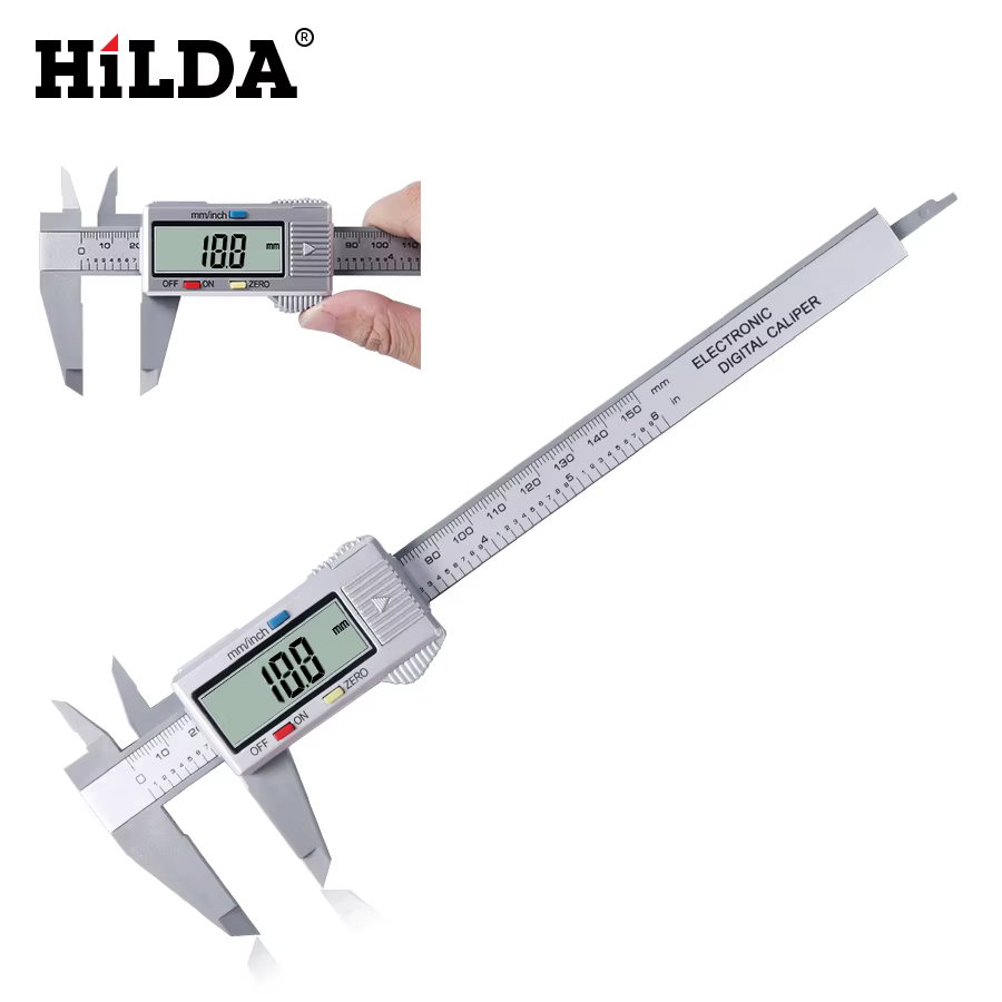 HILDA 0-150mm pied à coulisse numérique électronique pied à coulisse numérique 6 pouces LCD micromèt