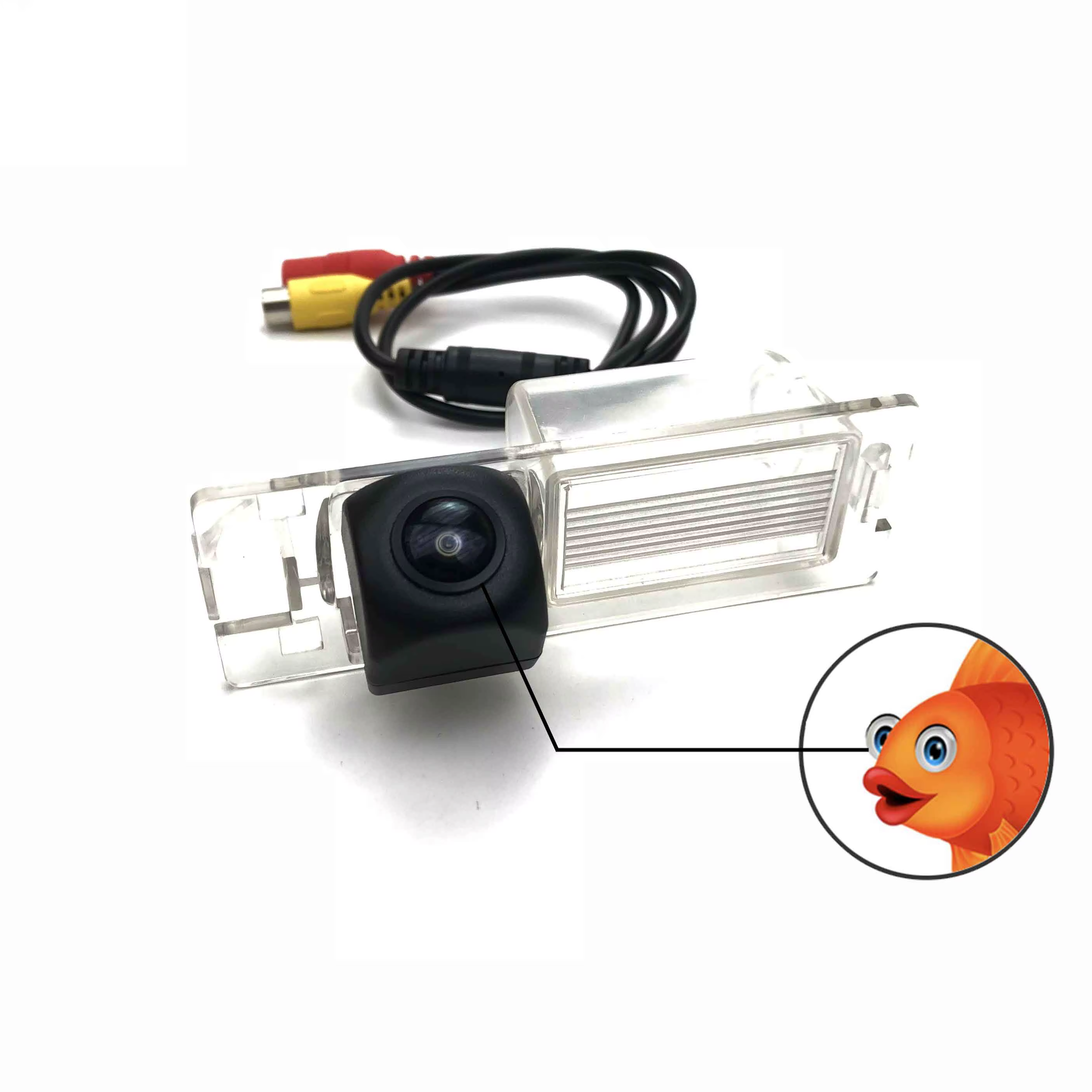 VKAUTO caméra de recul Fish Eye pour Fiat Doblo Combi EV 2010 ~ 2017 CCD HD Vision nocturne caméra d