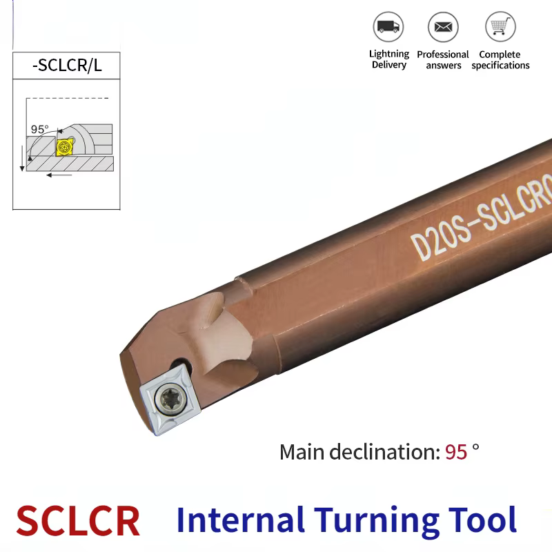 SCLCR S07K S08K S12M D06K D14N D25S-SCLCR06/09 outil de coupe de tour cnc ressort en acier antichoc