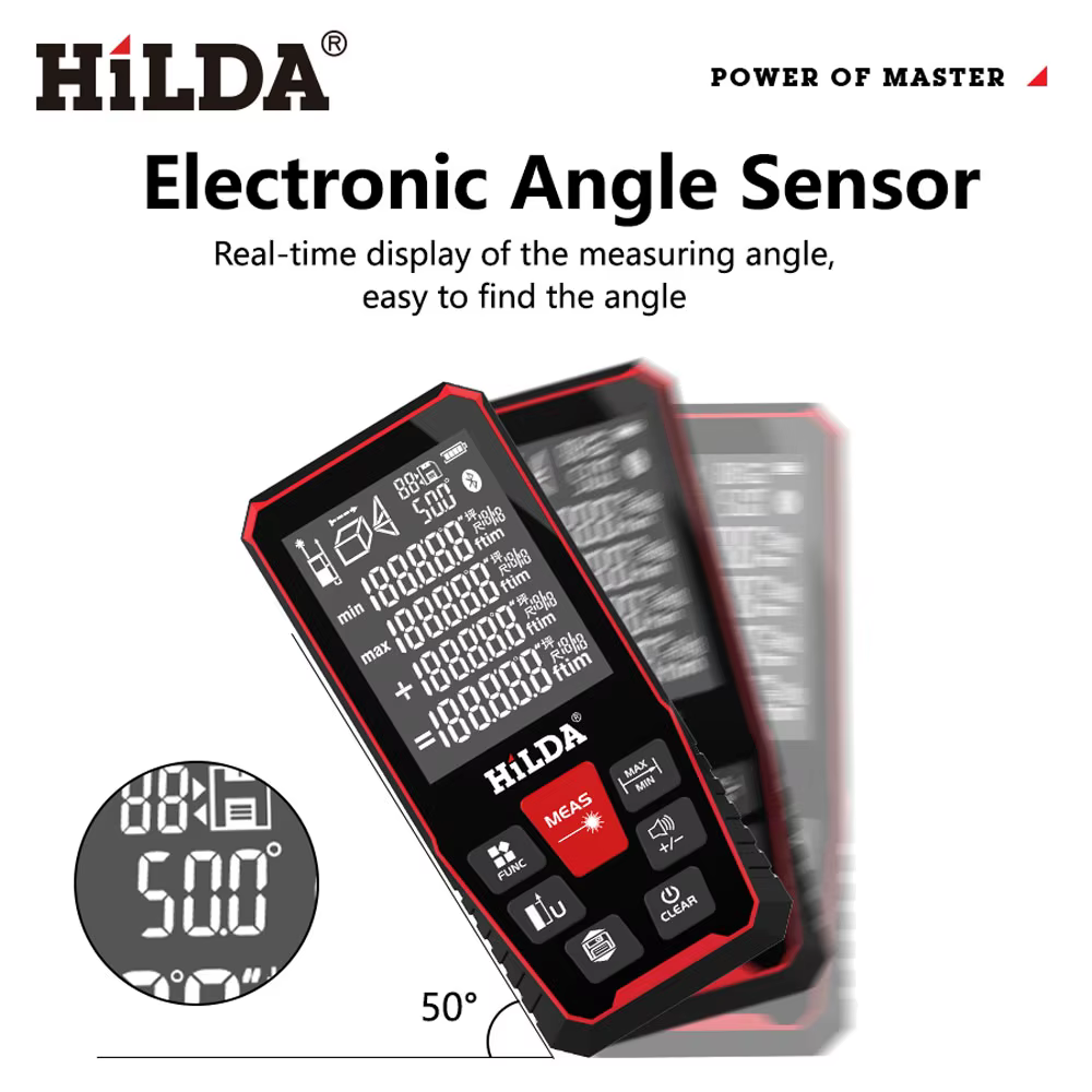 HILDA 100 M/120 M télémètre Laser télémètre détecteur de construction mesure règle Laser bande gamme