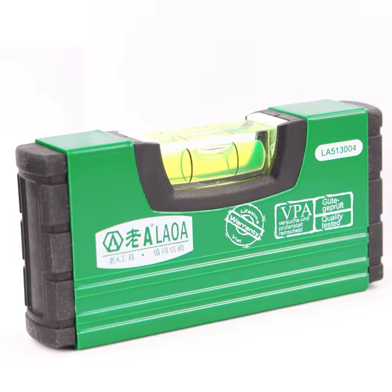 LAOA – Mini niveau à bulle en alliage d'aluminium de 100mm, avec conception résistante aux chocs, ou