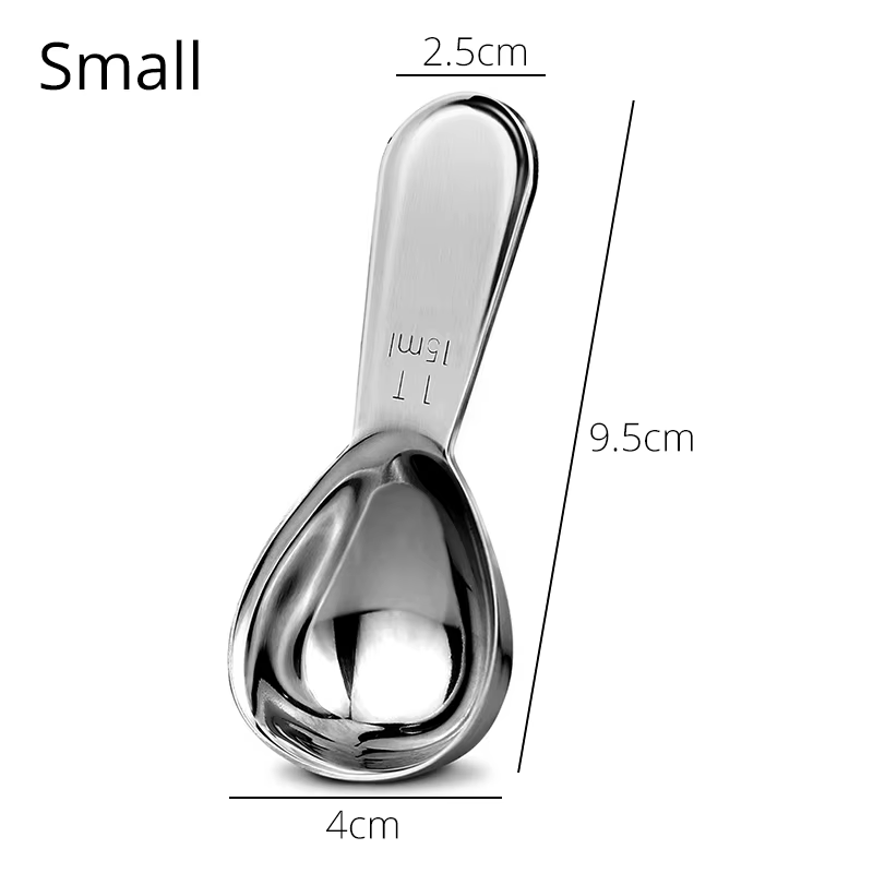 Cuillères à café en acier inoxydable de 15ml 30ml, cuillère à mesurer avec cuillère à mesurer gradué