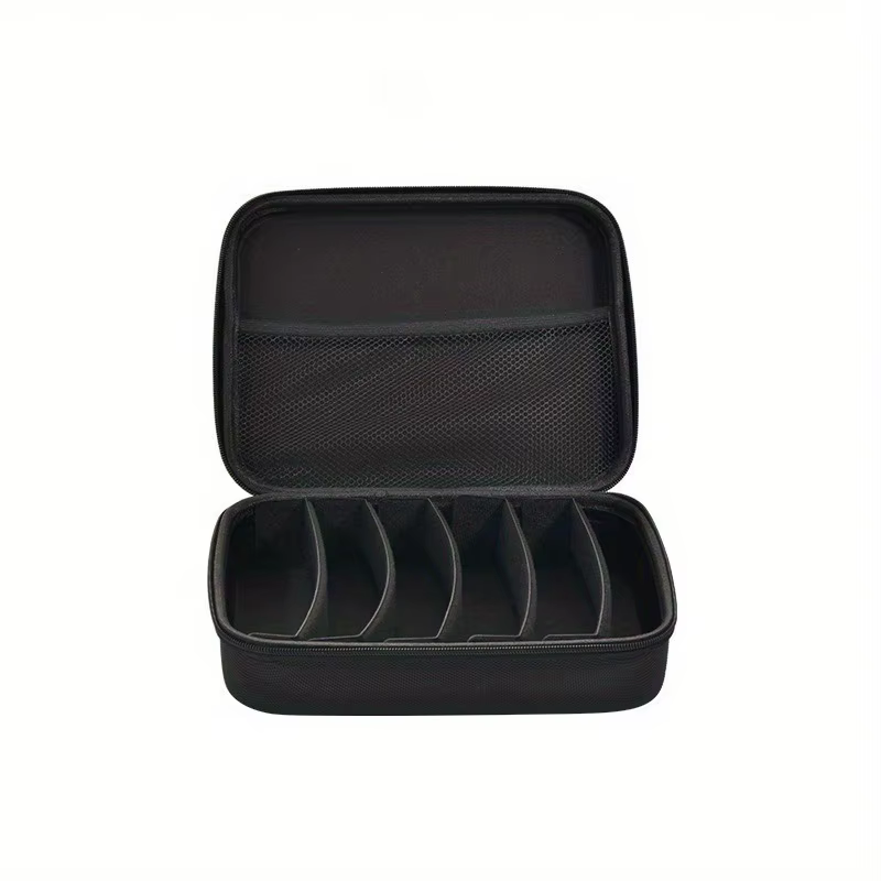 Boîte de rangement portable pour lunettes avec 6/7 compartiments réglables, conçue pour organiser le