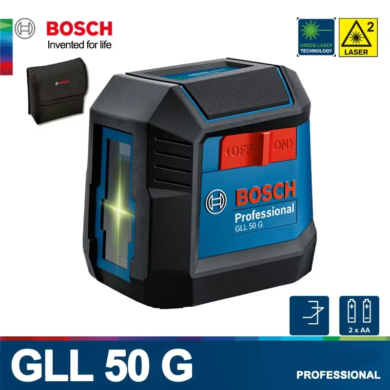 2025 Bosch ligne Laser GLL 50 G lignes Laser vertes Instrument de marquage nivellement câblage ligne