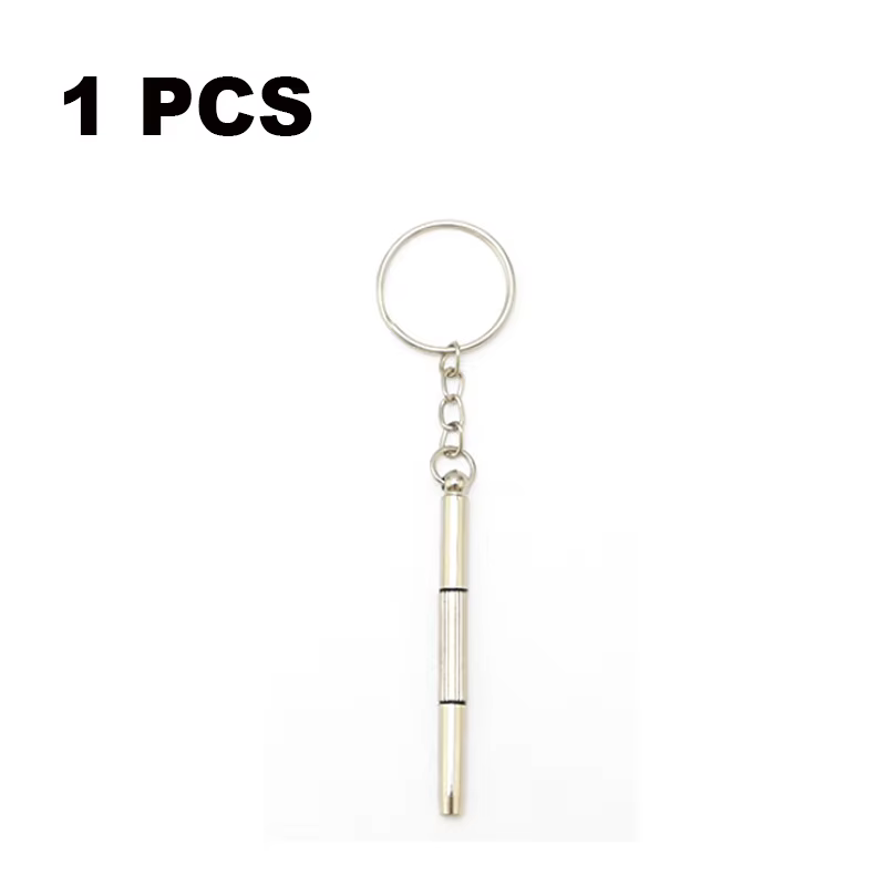 Tournevis en acier pour lunettes, kit de réparation de montre avec porte-clés, outils à main portabl