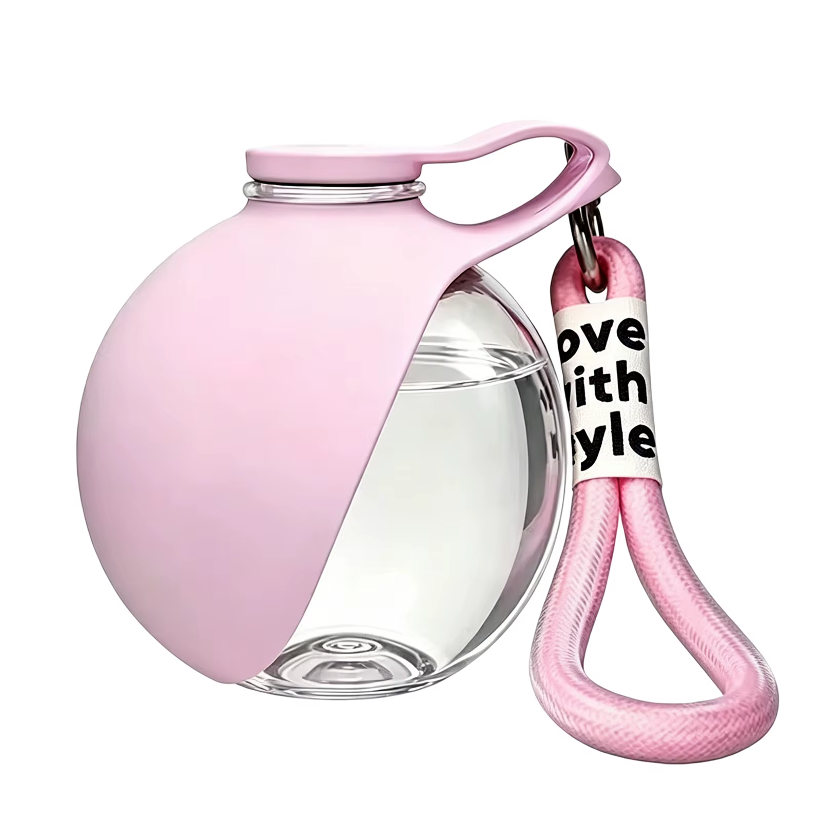 Bouteille d'eau pour chien 2 en 1 avec crochet de suspension, 285 ml, distributeur d'eau pour animau
