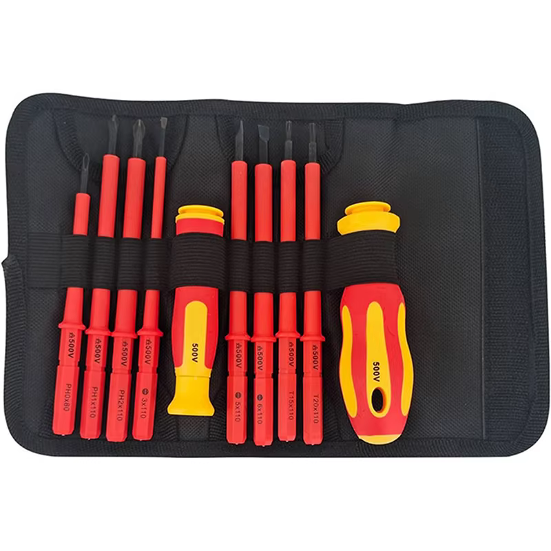 Kit d'outils de réparation pour électricien 13 pièces, jeu de tournevis isolés interchangeables 1000