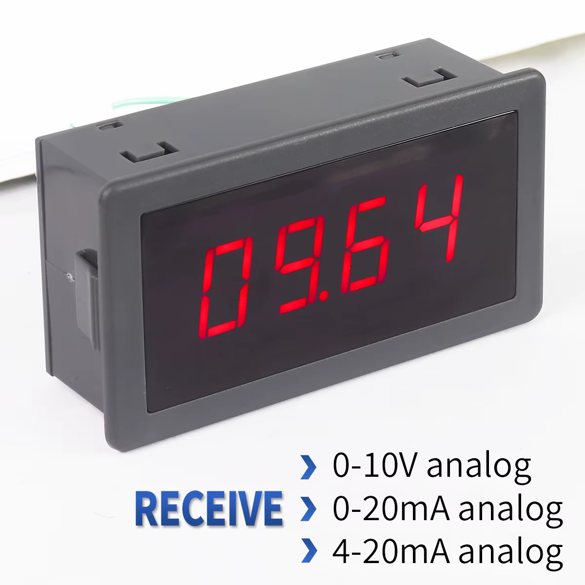 Compteur de panneau d'entrée Anglog à affichage LED numérique 0-10V 4-20mA 0-20mA pour capteur
