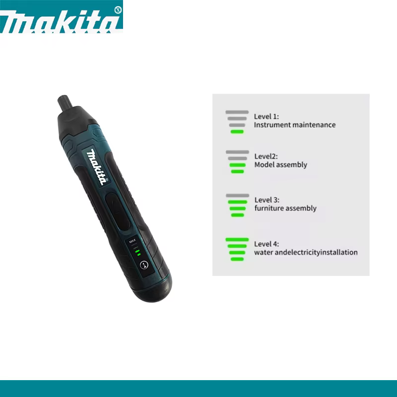 Makita Tournevis électrique sans fil - Perceuse électrique rechargeable 1300 mAh Outil de démontage 