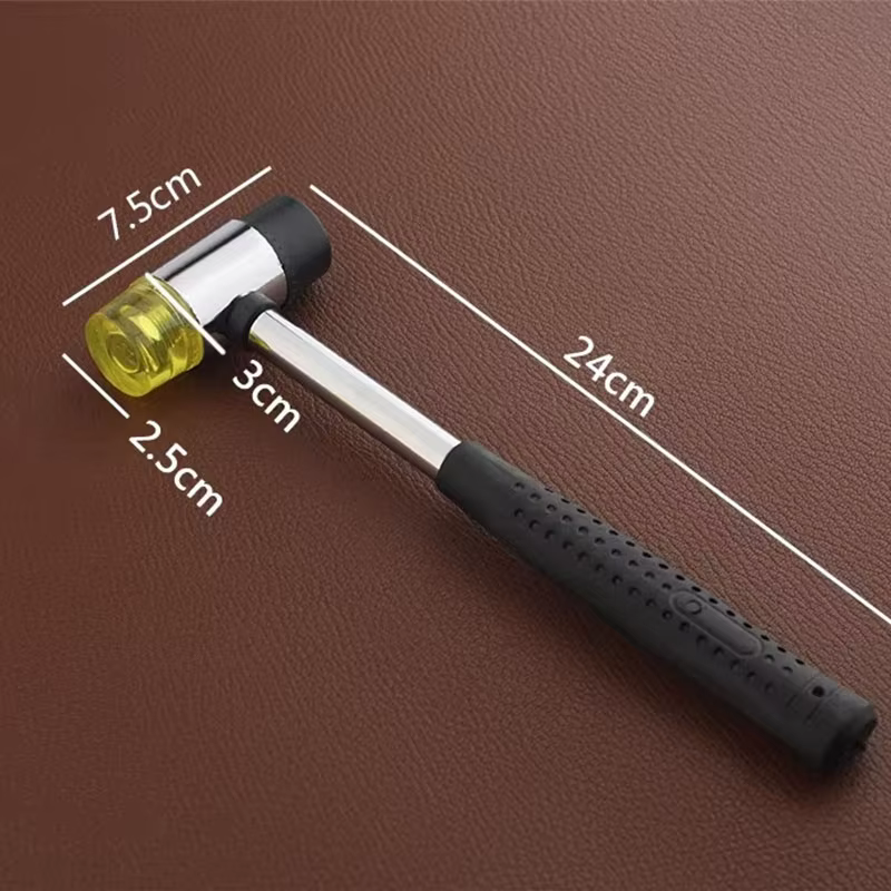 Maillet en caoutchouc, maillet artisanal en cuir pour le bricolage, pour frapper les poinçons et ins