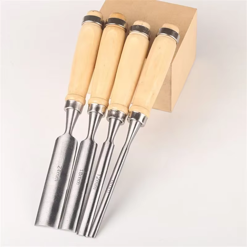 Jeu de ciseaux à découper le bois 6/12/18/24mm 4 pièces charpentier professionnel équipé d'outils er