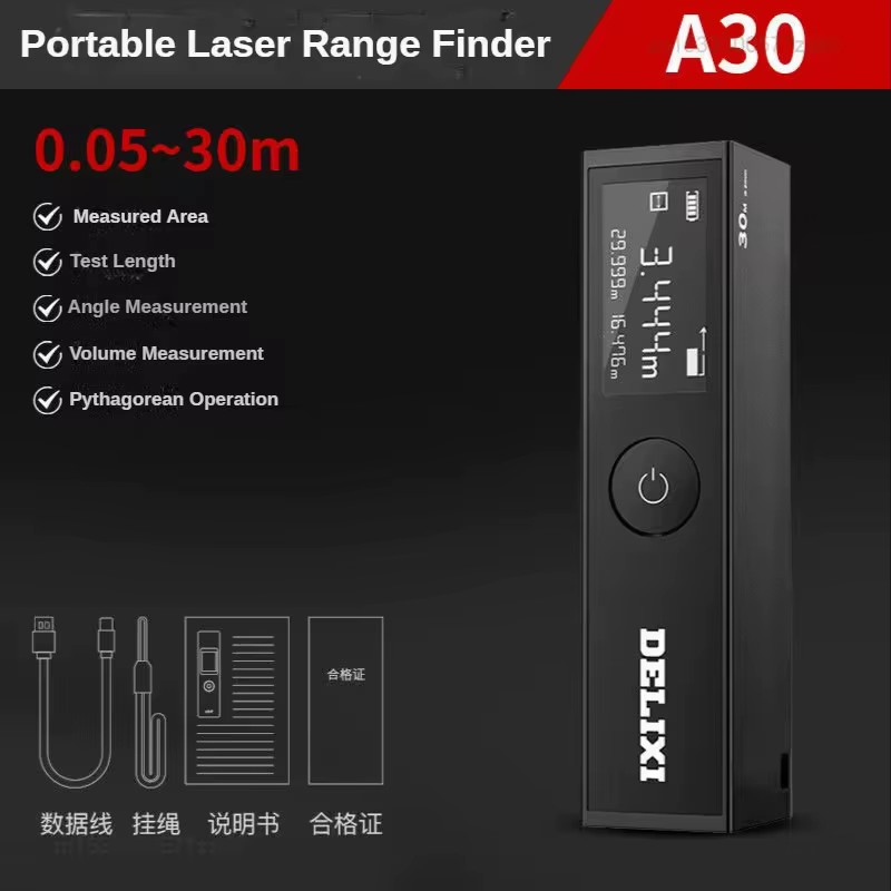 Nouveau DELIXI télémètre Laser règle électronique Portable télémètre portatif affichage LED outils d
