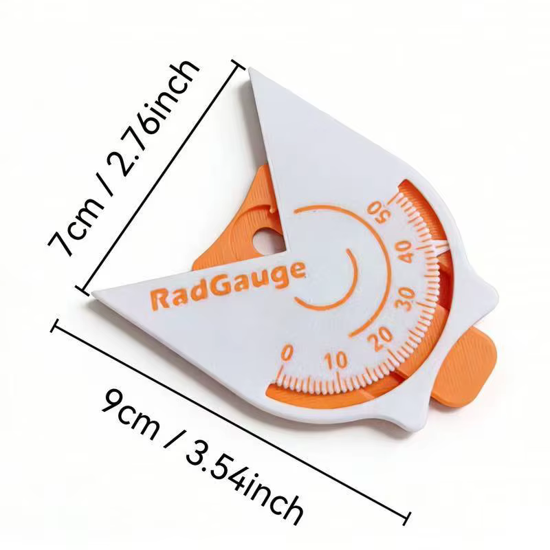 Outil de mesure de rayon portable avec échelle, instrument de mesure de rayon d'angle, 1 pièce