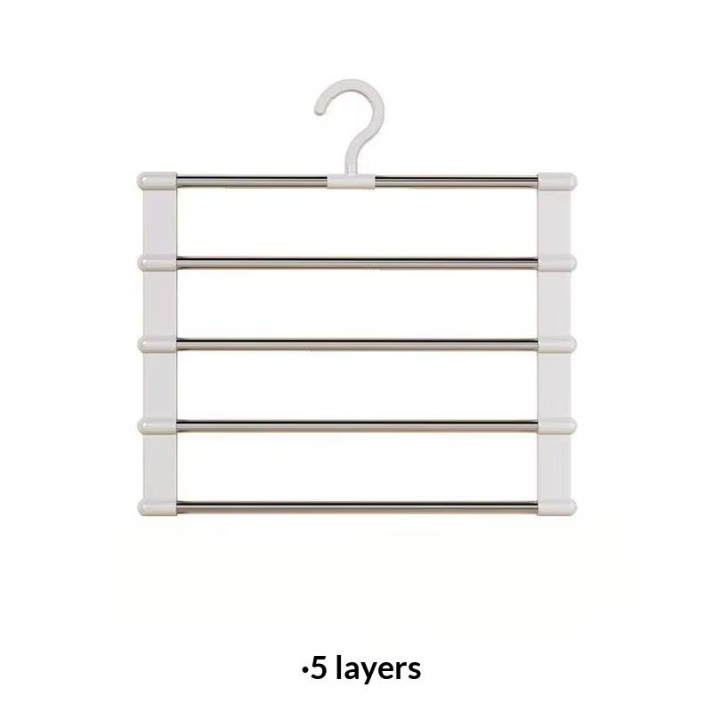 Porte-pantalons 7/5 niveaux pour l'organisation des vêtements à la maison, support de rangement anti