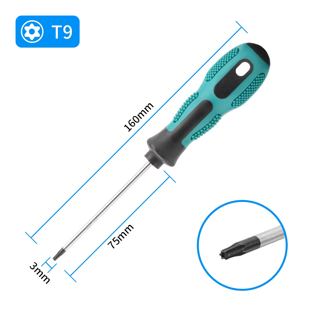 Jeu de tournevis Torx magnétiques de précision 1 pièce T5 T6 T7 T8 T9 T10 T15 T20 T25 T27 T30 Outil 