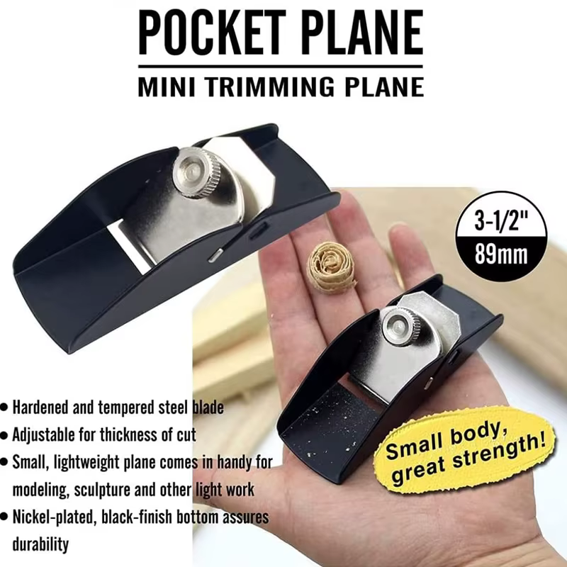 Mini avion outils de menuiserie sur bois raboteuse manuelle de charpentier raboteuse en alliage d'al