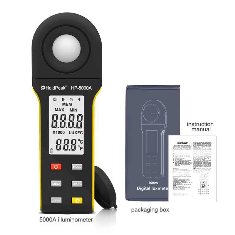 Luxmètre haute performance HOLDPEAK HP-5000A polyvalent, précis et fonctionnel-Johanna pour la mesur