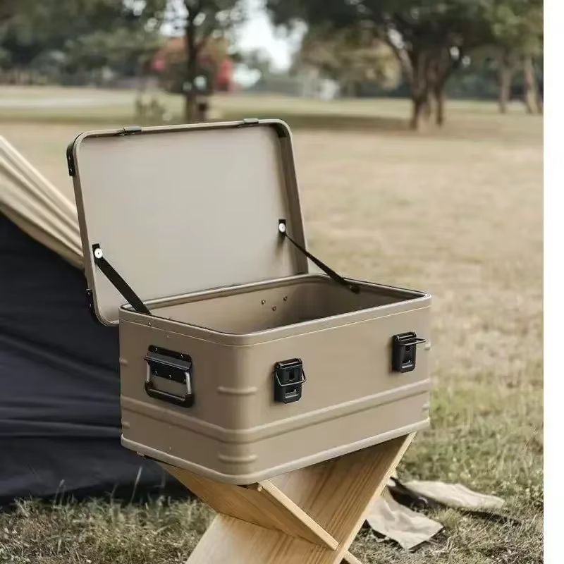 Mallette de rangement portable en alliage d'aluminium et de magnésium pour voiture, coffre d'auto-co