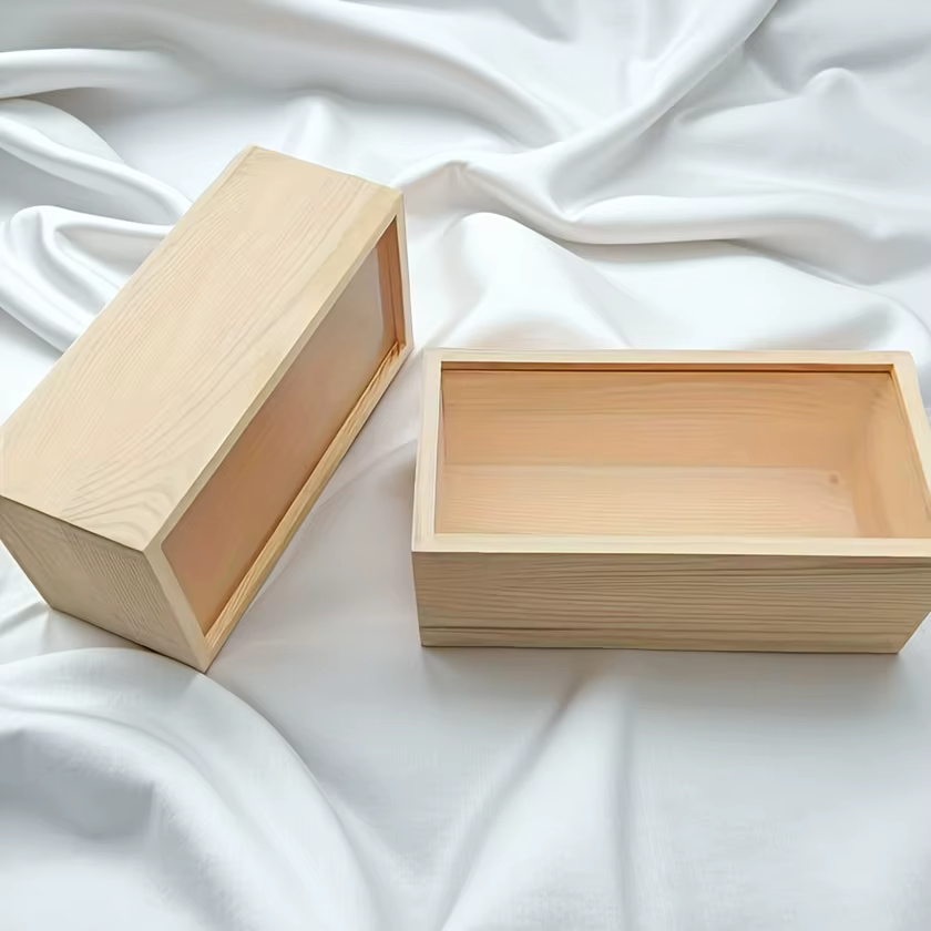 Boîte de rangement en bois massif monobloc, boîte de présentation pour figurines et photos, idéale p
