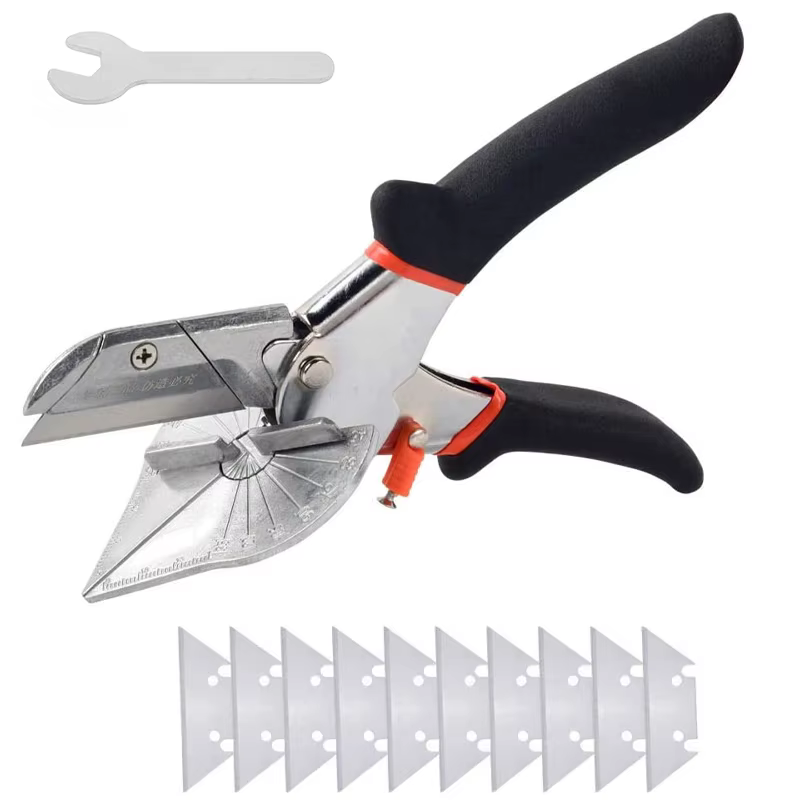 Ciseaux biseautés multi-angles, cisaille d'angle de 45 à 135 degrés, coupe-conduit de fil de revêtem