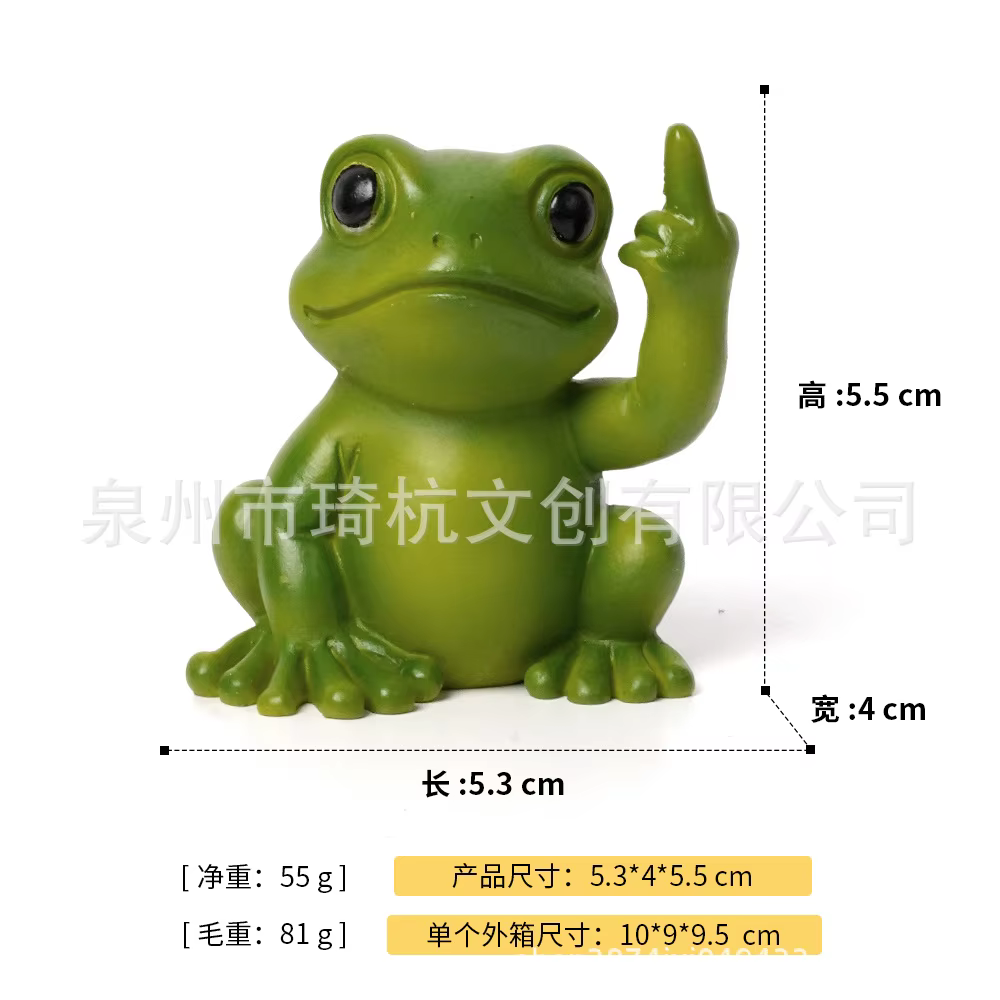 Mini figurine de grenouille créative en résine, statue d'animal, décoration de bureau, d'entrée ou d