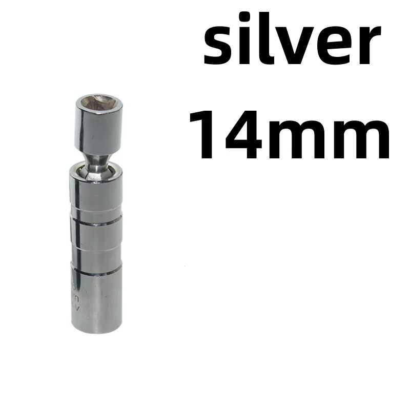 Clé à manchon universelle pour bougie d'allumage, douille magnétique de 3/8 pouces, Angle de 12 poin