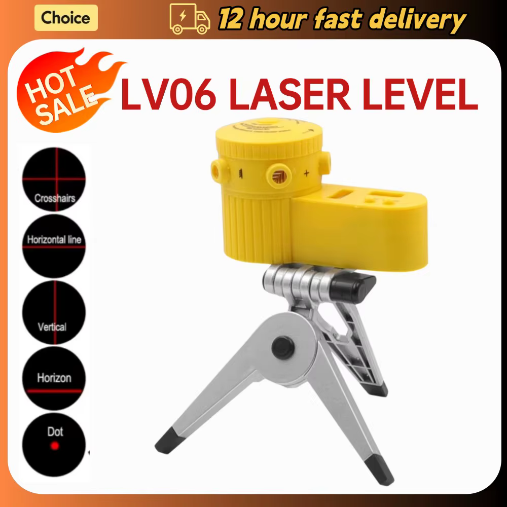 Règle de niveau Laser 4 en 1, règle de mesure Laser, outils de niveau horizontal etrtical avec trépi