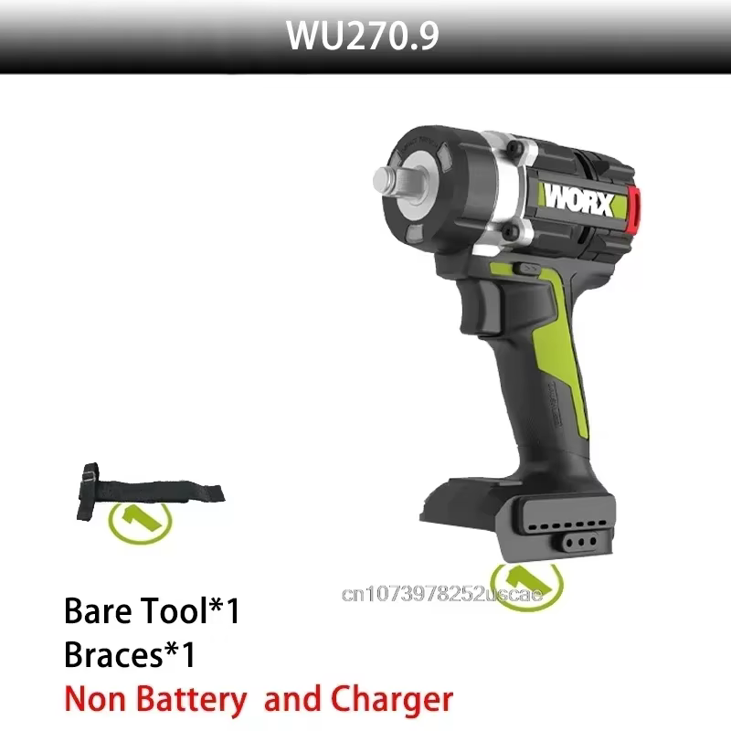 WORX WU270 1/2 Clé à chocs sans fil 700Nm 2900 tr/min 3300 tr/min Moteur sans balais multifonctionne