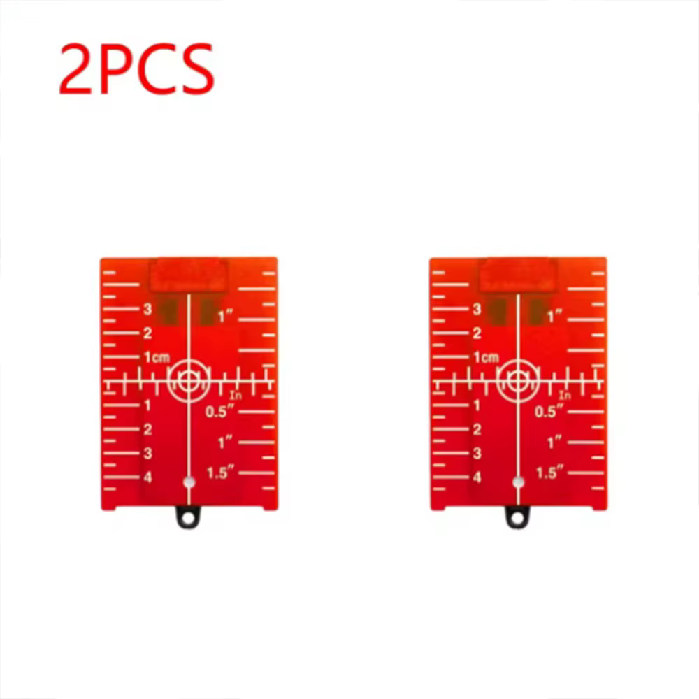 2 pièces Plaque de visée laser rouge/vert à double échelle verticale/horizontale, réfléchissante en 
