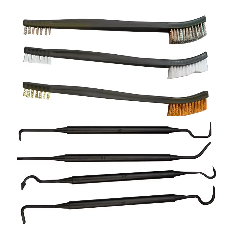 ALLSOME – ensemble de brosses métalliques d'acier à Double extrémité et de choix en Nylon, Kit unive