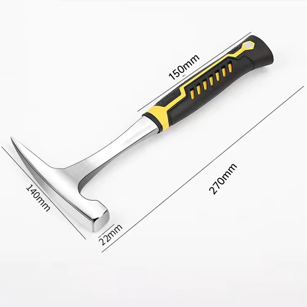 Marteau à griffes professionnel, marteau géologique en acier à haute teneur en carbone, forgeage int