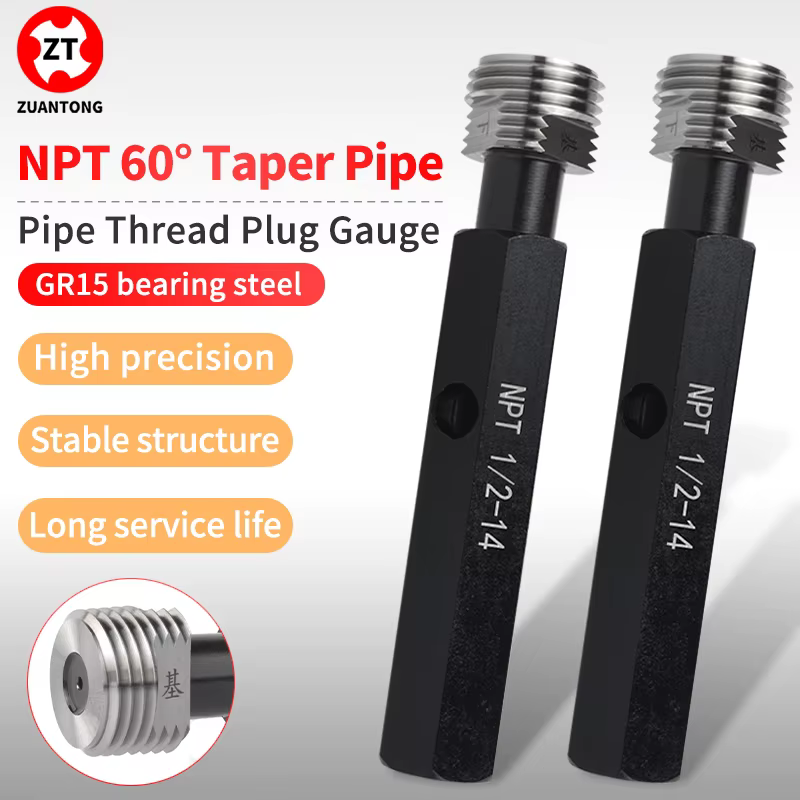 Outil de mesure de calibre de filetage de tuyau conique NPT 1PCS NPT1/16-27 1/8 1/4 3/8 1/2 3/4 1''-