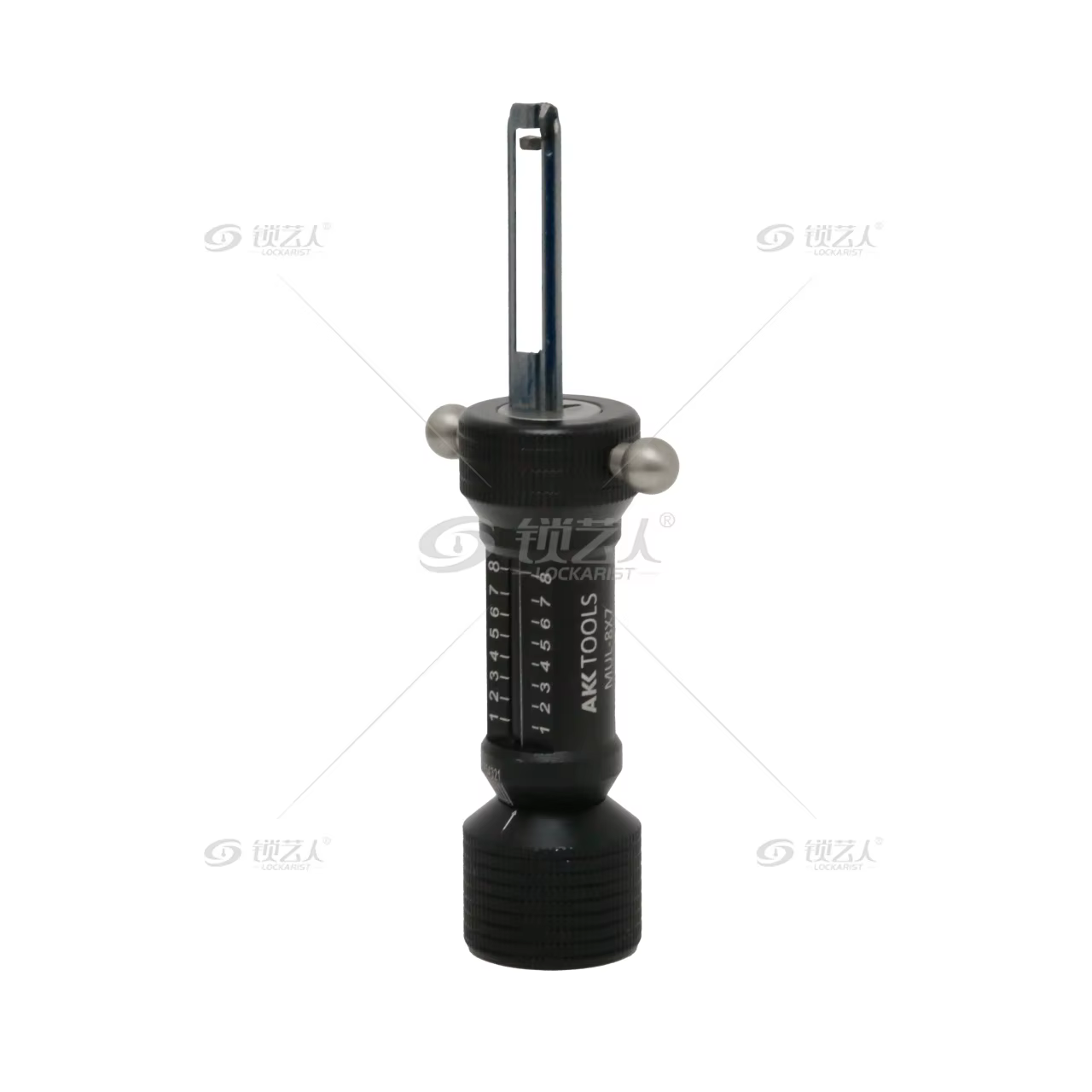 Outil de serrurier AKK MUL 8×7 à dents plates, adapté aux serrures à clé plate à 8 ou 7 broches
