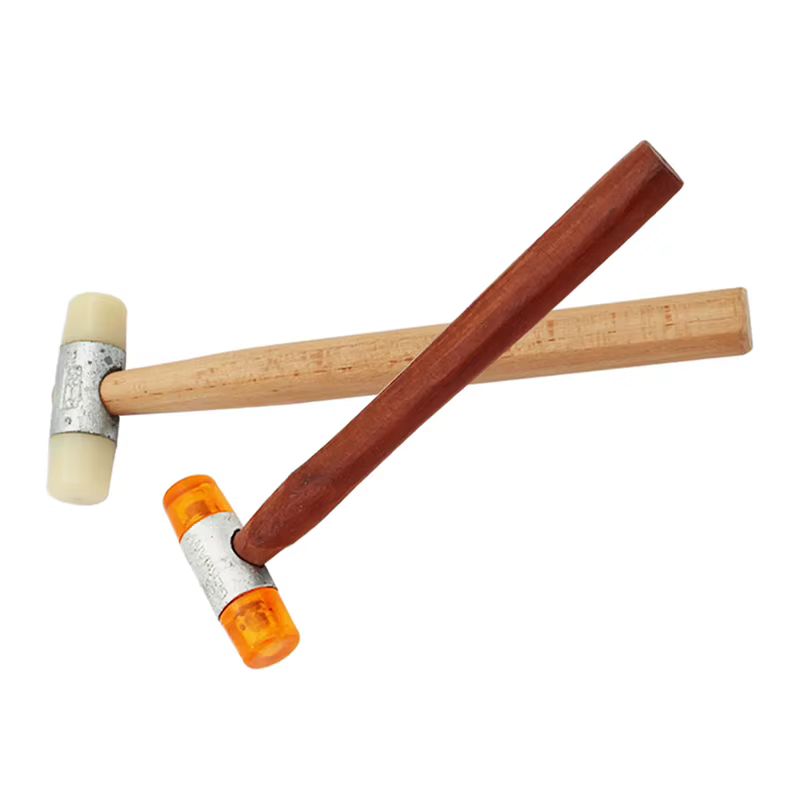 Marteau en caoutchouc anti-glissement à double tête, marteaux en tôle pour bijoux, maillet en nylon,