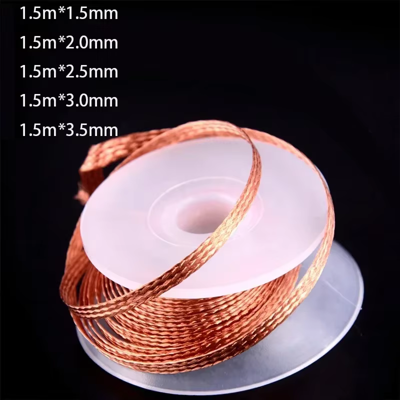 Fils de soudage de 1.5M de long, maille à dessouder, bande tressée, Point de soudage en cuivre, diss