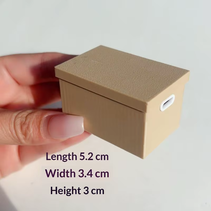 Boîte de rangement miniature pour maison de poupée avec couvercle, décoration colorée pour la maison