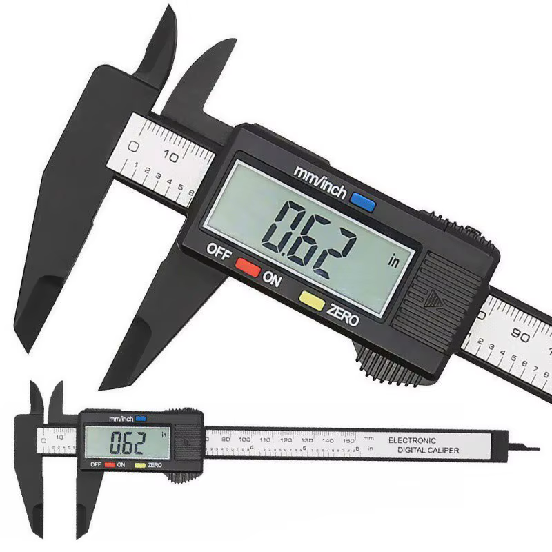 Pied à coulisse numérique électronique, cadran en fibre de carbone, jauge à vernier, outil de mesure