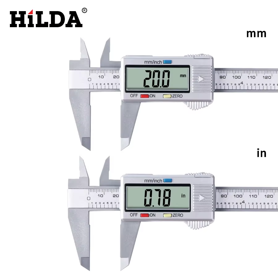 HILDA 0-150mm pied à coulisse numérique électronique pied à coulisse numérique 6 pouces LCD micromèt
