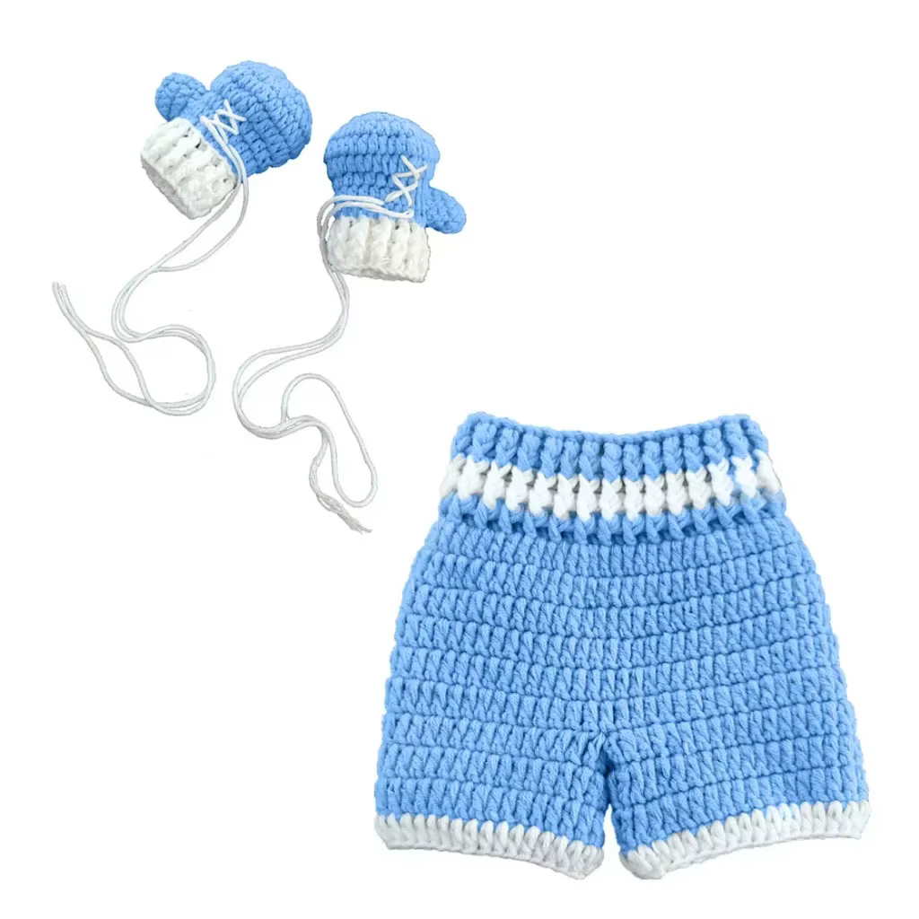 Gants de boxe pour bébé, accessoires de photographie pour nouveau-né, vêtements, Costume Photo, shor