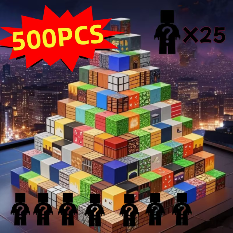 500 pièces bricolage blocs de construction magnétiques Mini monde monde magnétique enfants bricolage