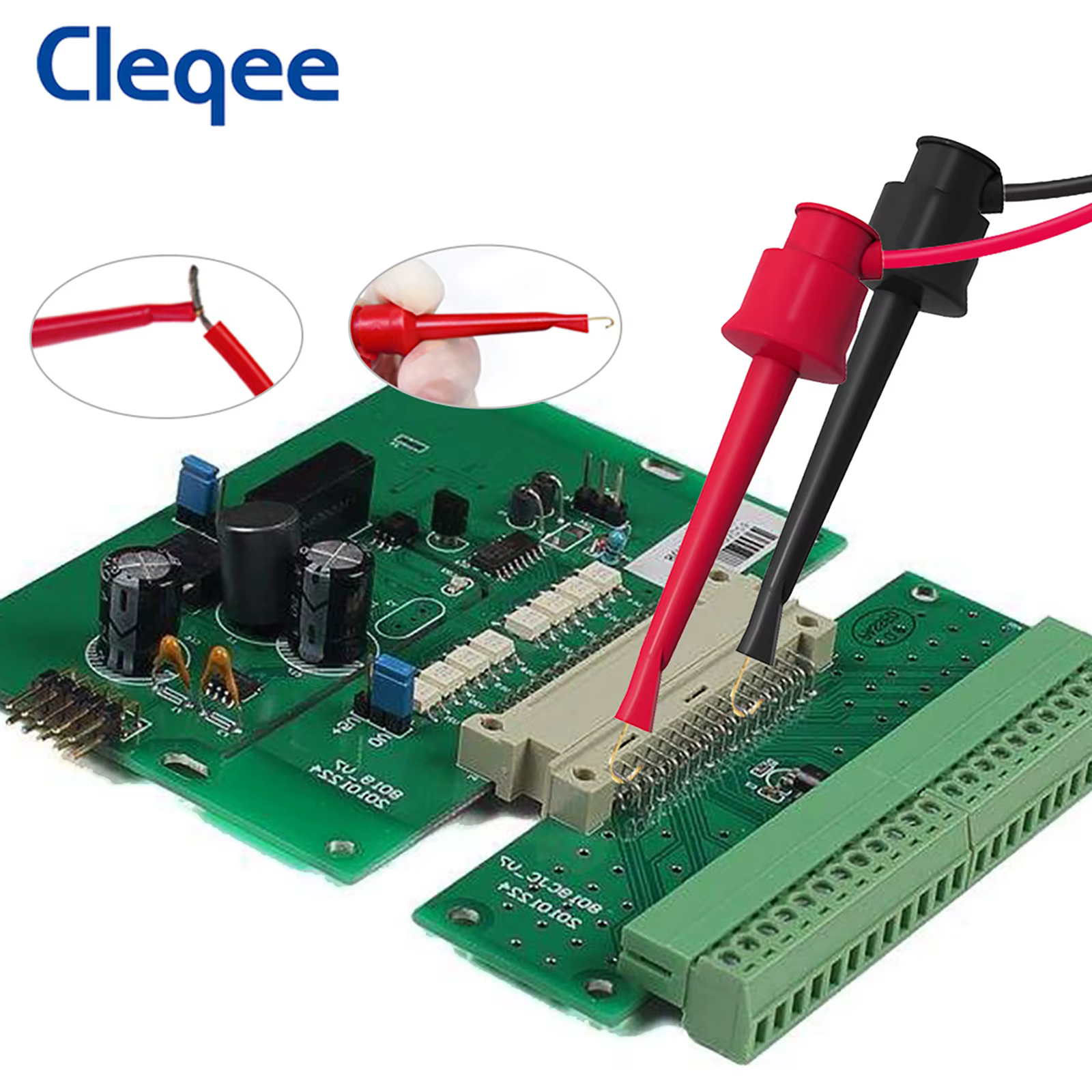 Cleqee P1308D Kit de fils de Test multimètre multifonctionnel en Silicone avec aiguilles tranchantes