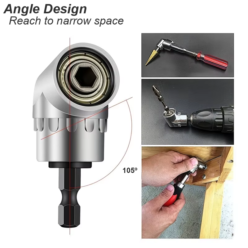 Clé à cliquet à douille universelle, adaptateur de perceuse d'angle, fixation d'extension de pilote,