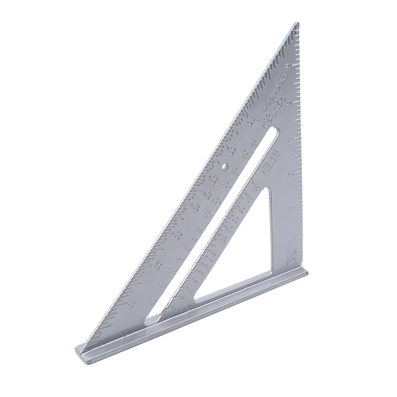 Équerre triangulaire en alliage d'aluminium de 7 pouces, outil de mesure pour charpentier, équerre d