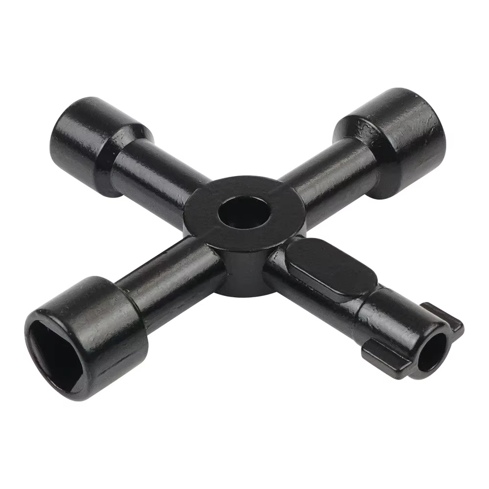 4 Voies Croix Triangle Clé Clé Universel Électrique Cabinet Clés Utilitaire Clé Fit pour Robinet, Co
