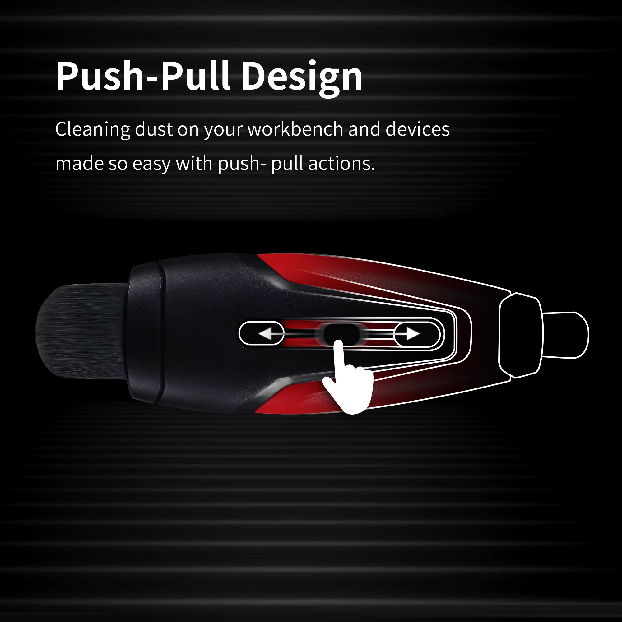 DSPIAE PT-RDB bricolage brosse à poussière rétractable Double pointes outils de nettoyage pratiques 