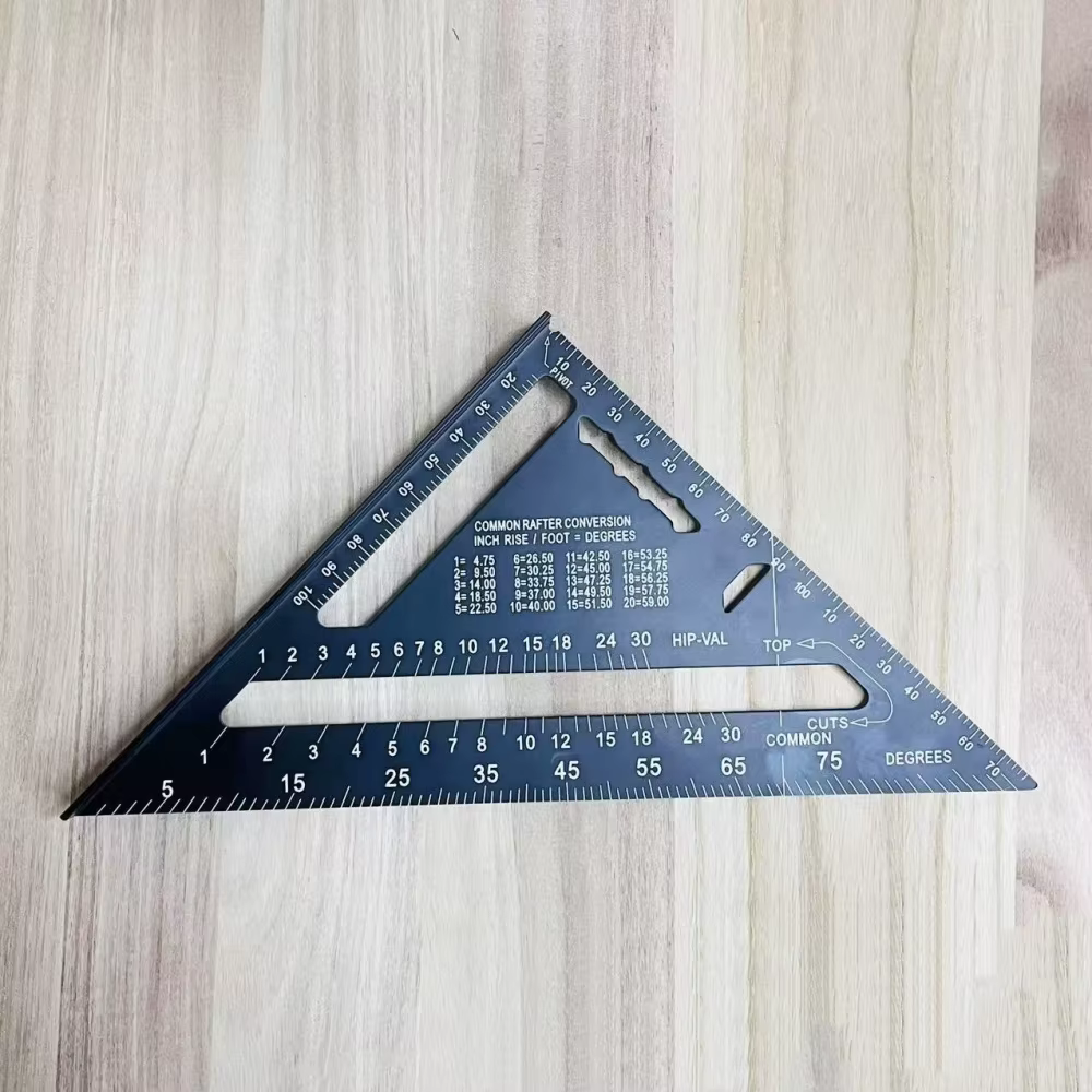 Règle d'angle métrique en pouces, règle triangulaire, outils pour le travail du bois, outil de règle
